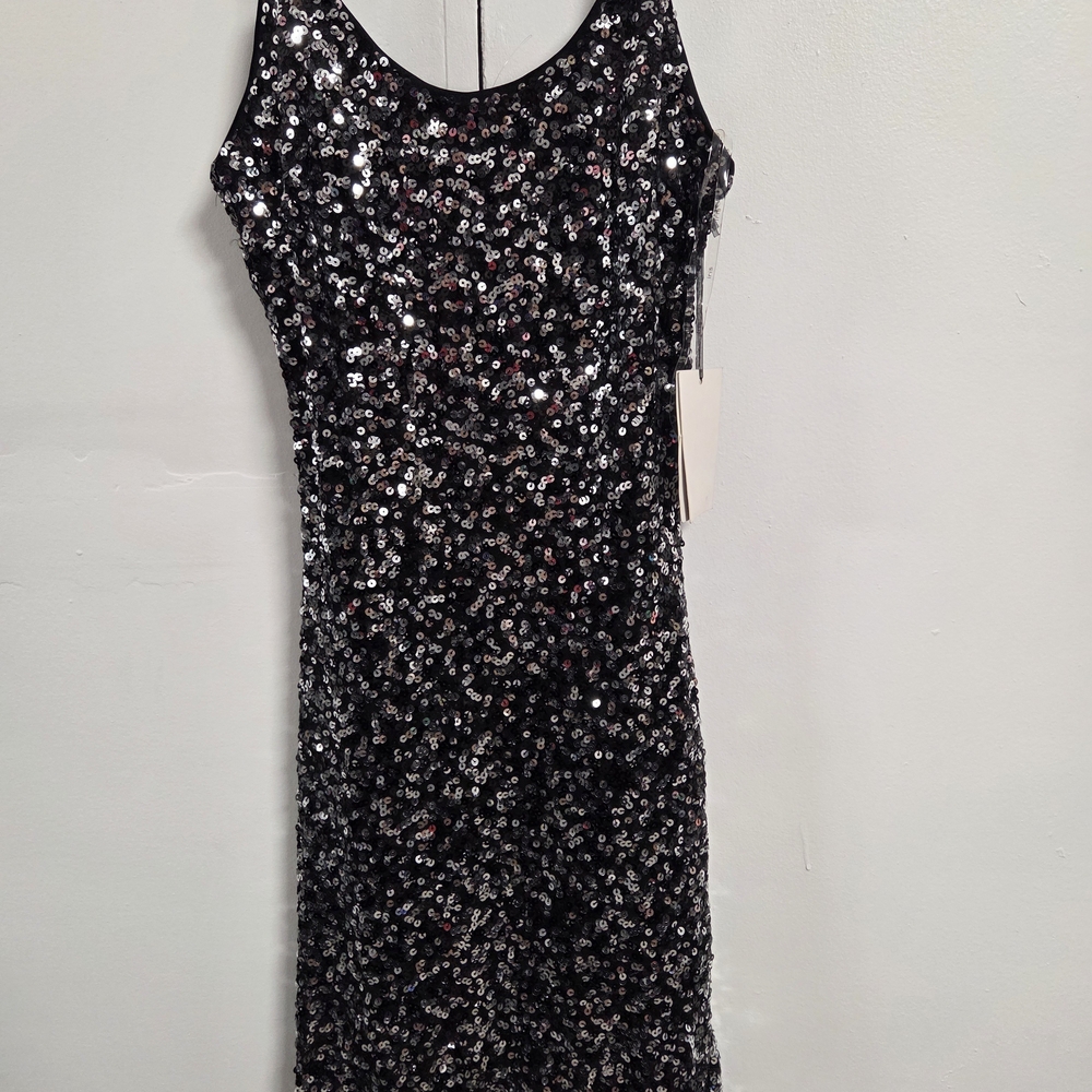 Iris Sparkling Black Sequin Mini Dress